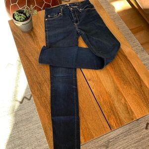 7 for All Mankind high waisted skinny jeans
